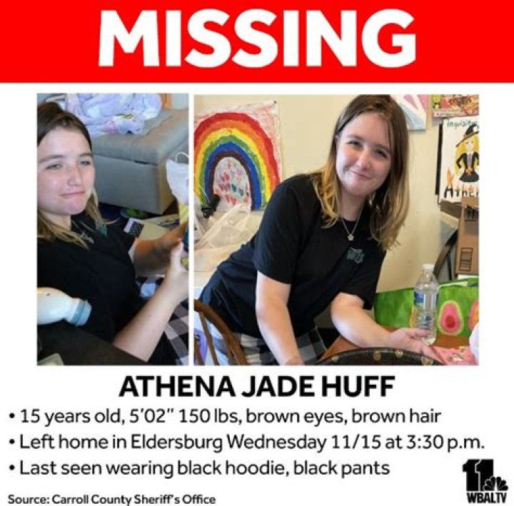Athena Huff Missing, Eldersburg area of Carroll County, Maryland, Help Locate 15-Years-old Girl