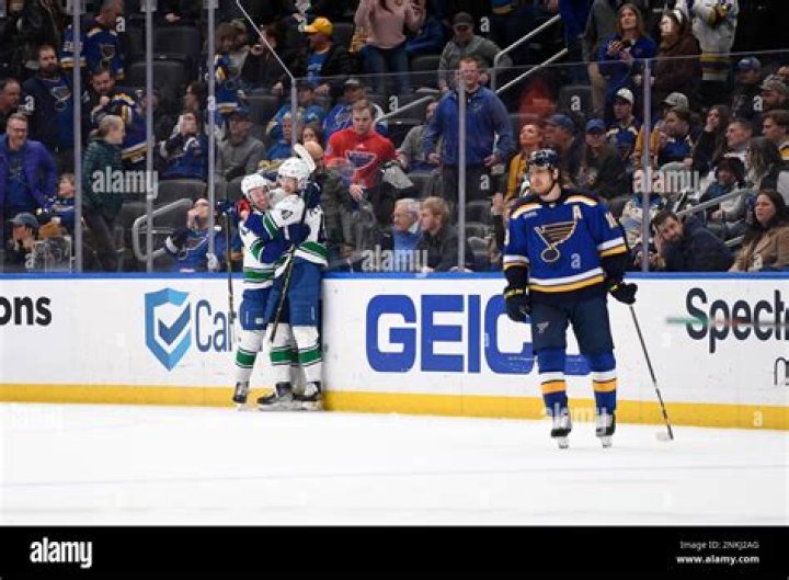 Canucks visit the Blues after Pettersson's 2-goal game