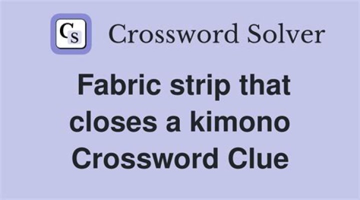Kimono Accessory Crossword Clue Daily Themed Mini