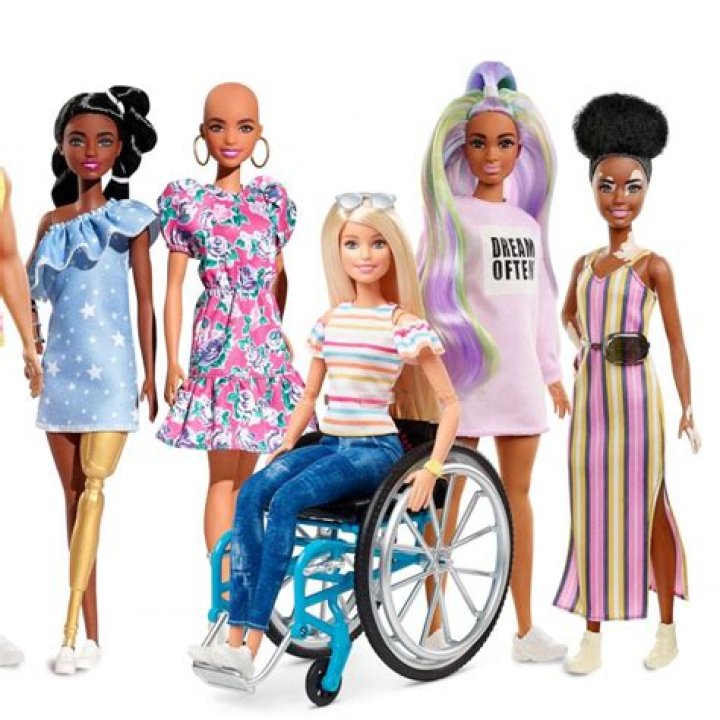 Mattel introduces inclusive Barbie dolls with vitiligo, a prosthetic leg, no hair, different body types and skin tones