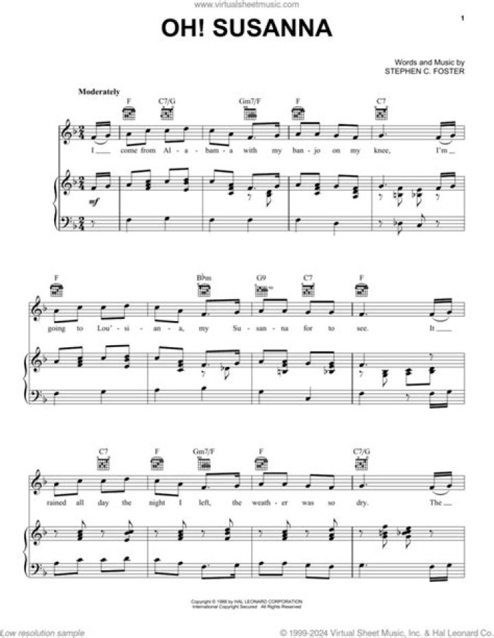 Oh! Susanna Lyrics Latest Oh! Susanna Lyrics by Stephen Foster