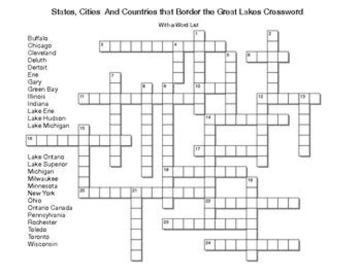 One of the Great Lakes Crossword Clue NYT