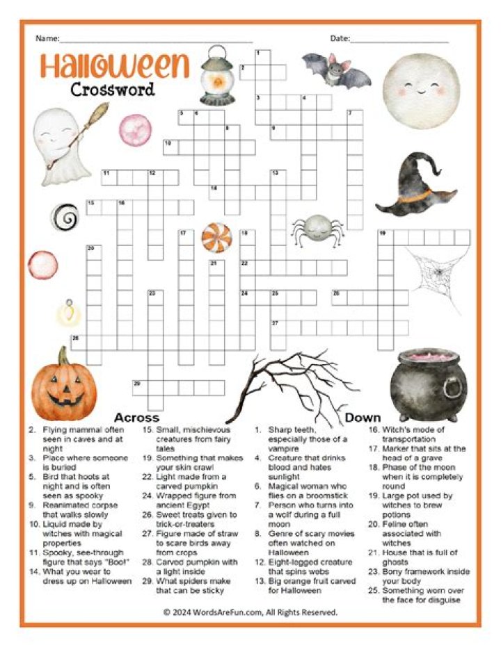 One of two choices on Halloween Crossword Clue NYT
