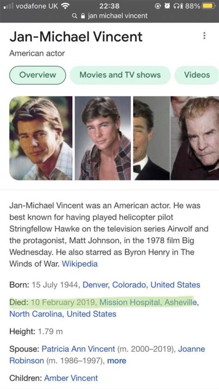 What Happened To Jan Michael Vincent , Who Is Jan Michael Vincent?